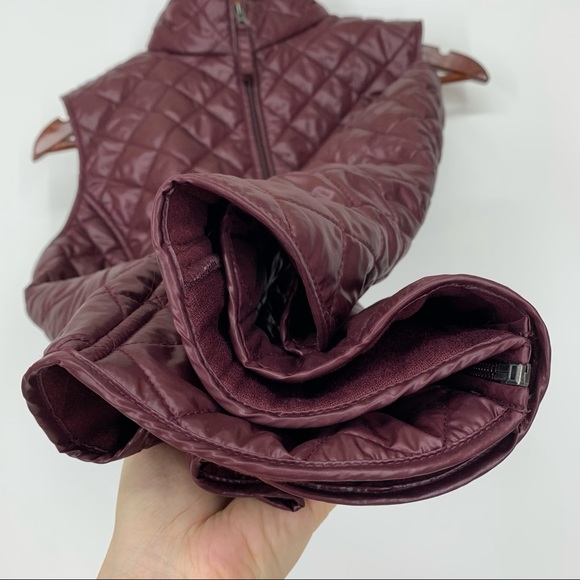 Van Heusen Raisin Plum Purple Lightweight Quilted Vest Understated Puffer Nwt XS - Picture 7 of 14